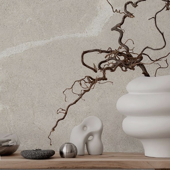 Revestimiento Arklam Gris Levante en estante decorativo para interiores en Málaga.