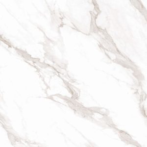 Textura detallada de Blaker Statuario Gold blanca con vetas doradas en patrón marmóreo intenso.