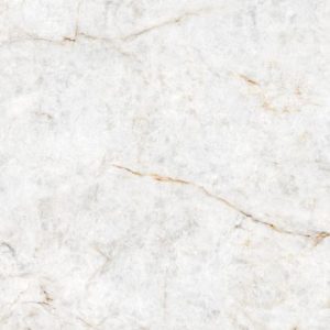 Textura detallada de Venux Aurora Crystal blanca con vetas doradas en patrón cuarcita intenso.