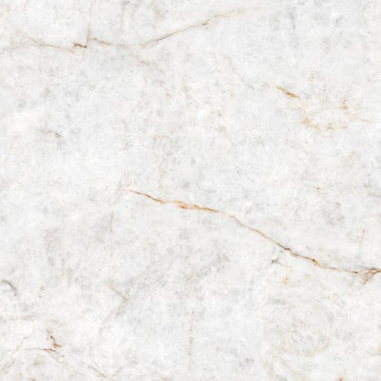 Textura detallada de Venux Aurora Crystal blanca con vetas doradas en patrón cuarcita intenso.