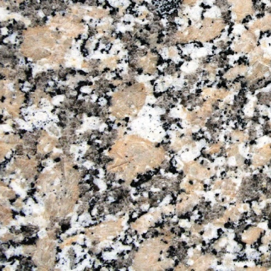 Textura detallada del Granito Crema Julia, granito crema con motas negras y grises