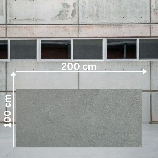 Losa jumbo de Pizarra Celeste de 2000 x 1000 mm en gris azulado con textura natural