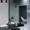 Mostrador o escritorio de Pizarra Negra Lisa en salón de belleza o espacio profesional moderno