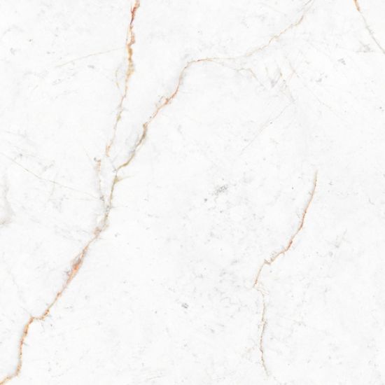 Textura macro de porcelánico Techlam Alhambra blanco con vetas doradas y cobrizas