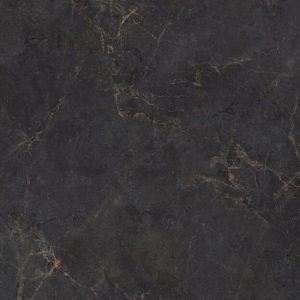 Techlam Cosmopolitan Black porcelánico negro con vetas doradas detalle textura