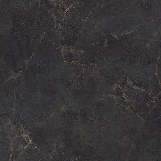Techlam Cosmopolitan Black porcelánico negro con vetas doradas detalle textura