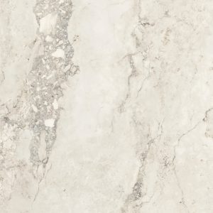 Textura macro de porcelánico Techlam Delta blanco crema con vetas grises dramáticas y efecto agregados