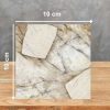 Muestra 10 x 10 cm de porcelánico Techlam Patagonia con vetas marrones