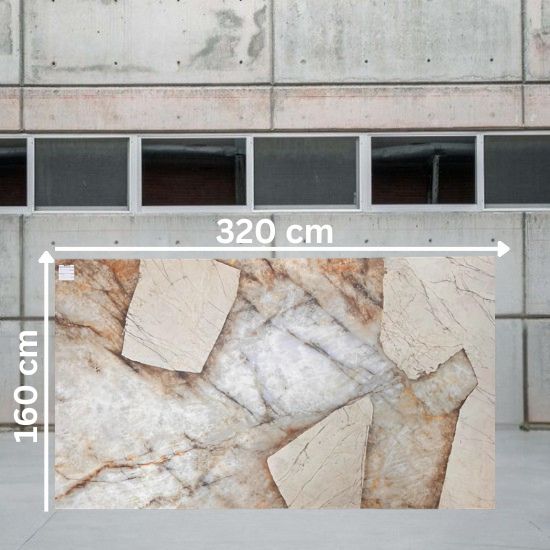 Losa jumbo 320 x 160 cm de porcelánico Techlam Patagonia