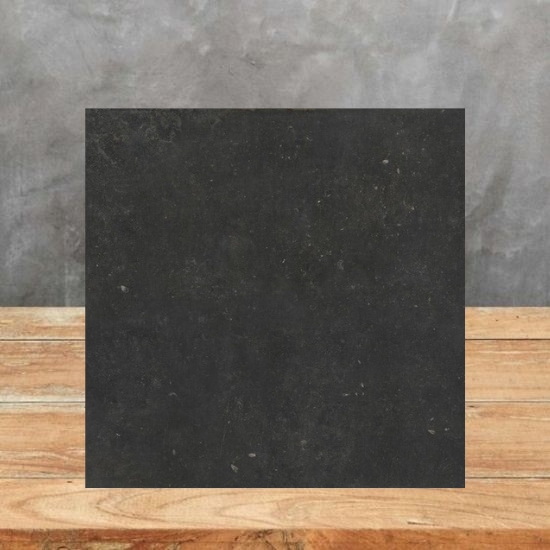 Muestra 10 x 10 cm de porcelánico Techlam Pierre Bleue negro antracita