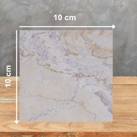 Muestra 10x10 cm cuarcita Terra Dolce Vita crema con vetas suaves