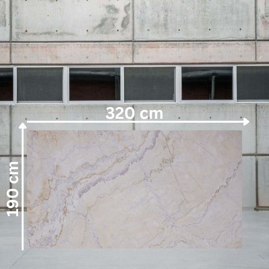 Placa jumbo 320x190 cm cuarcita Terra Dolce Vita crema
