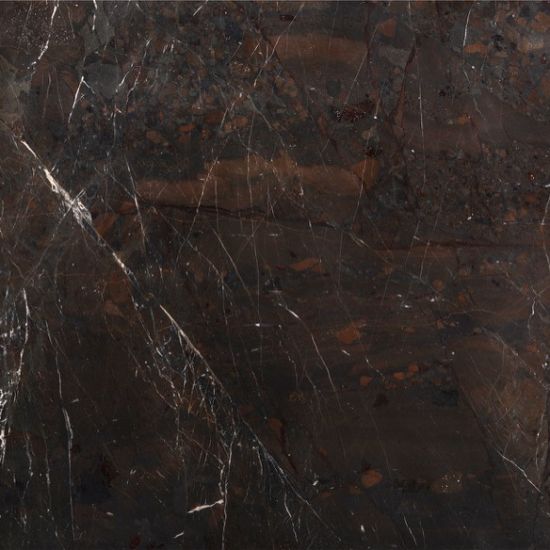 Cuarcita Terra Goiana detalle textura negra oscura con vetas blancas finas