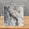 Muestra 10x10 cm cuarcita Terra Opalo con vetas multicolores