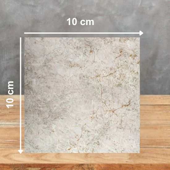 uestra 10x10 cm cuarcita Terra Polaris blanca de la familia Cristalo