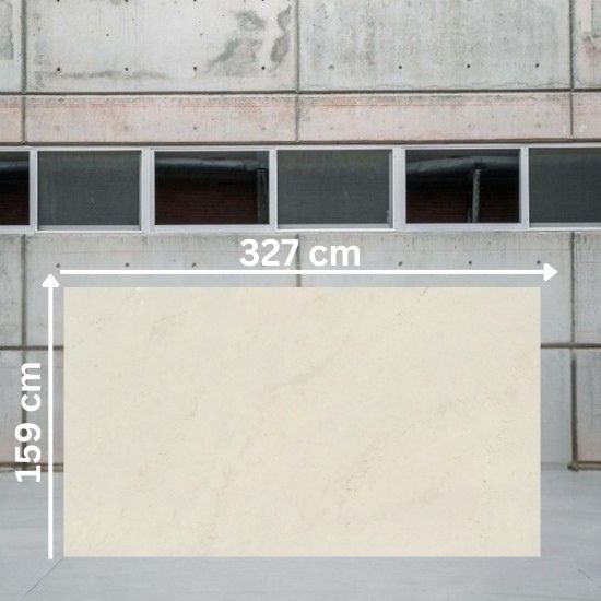 Placa jumbo ÉCLOS Sandr 327x159 cm crema claro con vetas sutiles