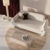 Mesa de comedor con superficie ÉCLOS Veilr crema beige en comedor moderno