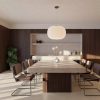 Mesa de centro con superficie ÉCLOS Veilr crema beige en salón moderno