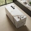 sla de cocina con encimera Ascale Aura Lux White y fogones integrados