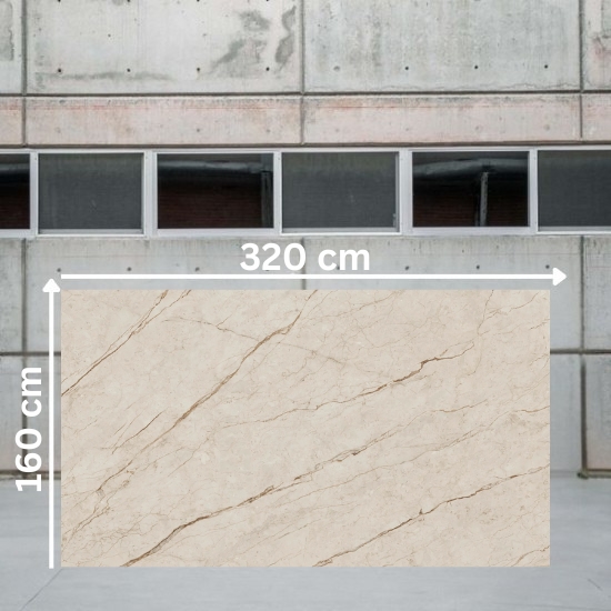 Placa grande Ascale Savanna Terra de 320x160 cm