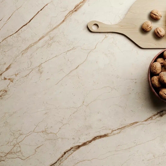 Encimera Ascale Savanna Terra con nueces y tabla de madera