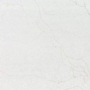 Textura de Cuarzo Malvasia de Levantina Quartz con vetas doradas sutiles sobre fondo blanco