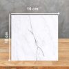 Muestra 10x10 cm de Cuarzo Cortese Levantina Quartz blanco con vetas grises