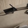 Encimera marrón mate con fregadero negro – Ascale Cosmopolita Brown