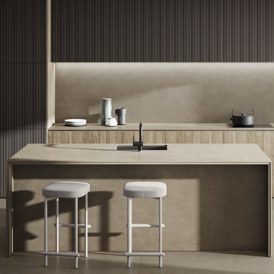 Isla de cocina con encimera marrón Ascale Cosmopolita Brown