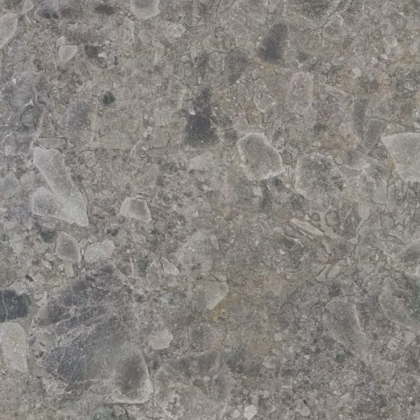 Textura Dekton Ceppo con grandes fragmentos grises y beige