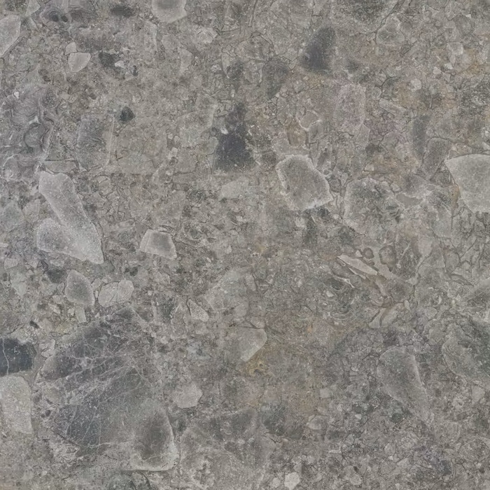 Textura Dekton Ceppo con grandes fragmentos grises y beige