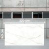 Losa de porcelánico Ascale Verso Gold 320x160 cm blanco con vetas doradas
